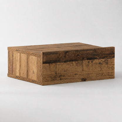 Table de chevet suspendue en bois finition vieux bois au style authentique et contemporain.
